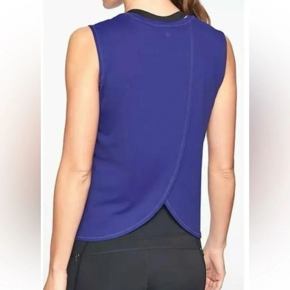 Athleta Sunlover UPF Tank Top - Cobalt Blue Tulip Back- size small